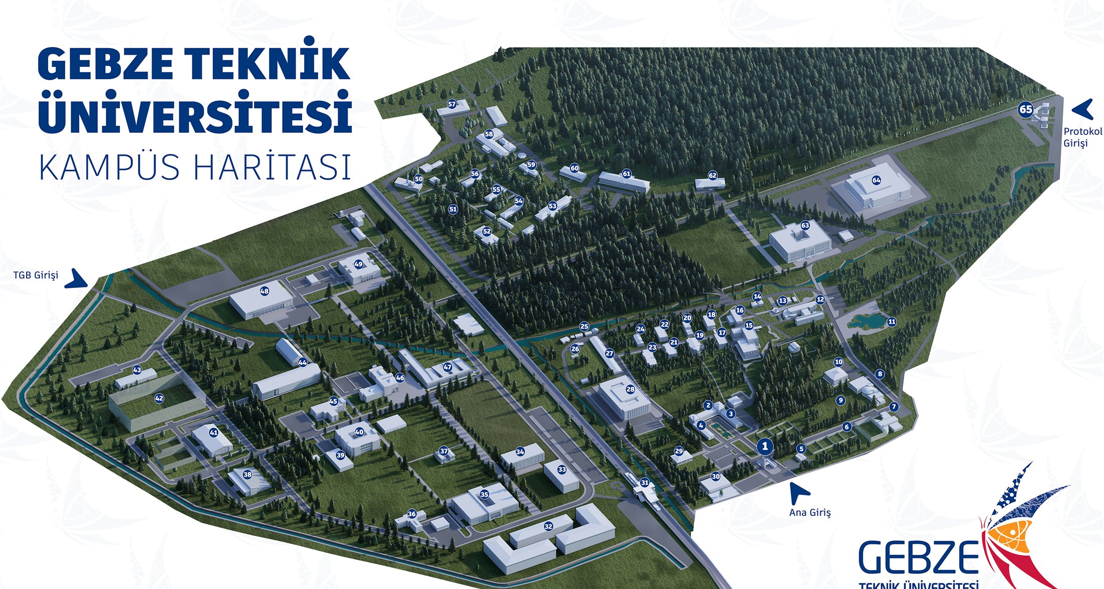 Gebze Teknik Üniversitesi kampüs haritası